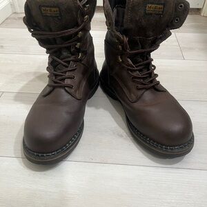 Men's Brown McRae Industrial Steel-Toe Boots 8 1/2